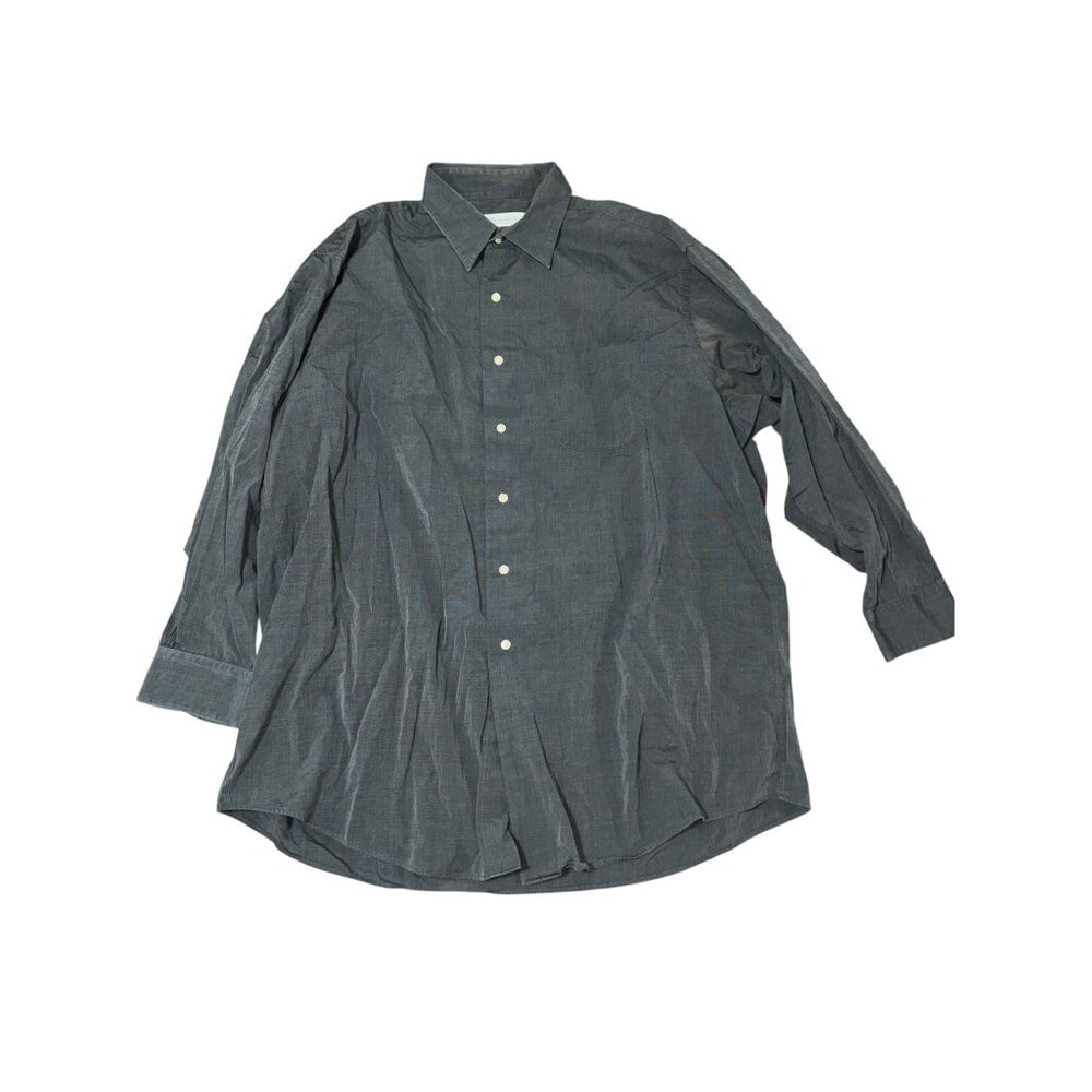 Brooks Brothers 17.5-32/33 Button up Gray Shirt 100% Cotton